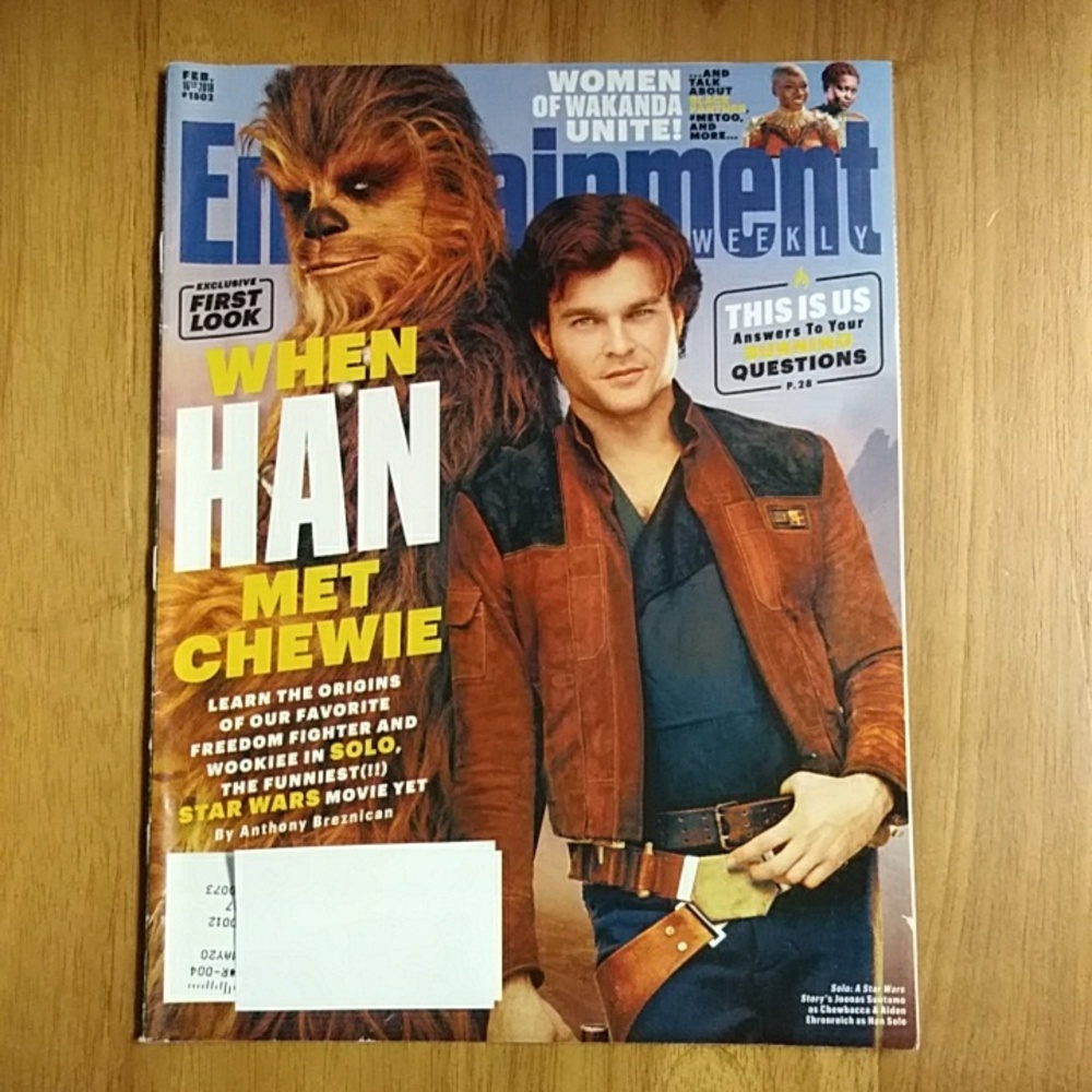 Star Wars Solo Entertainment Weekly Magazine 2018